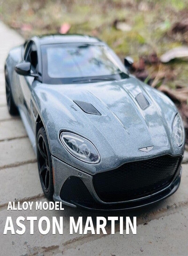 KENIRY Scale Exclusive Alloy Metal Pull Back Die-cast Car Model with Sound Light Mini Auto Toy for Kids Metal Model Toy Car with Sound and Light (1.22 Scale- Aston Martin -Grey) - Image 5